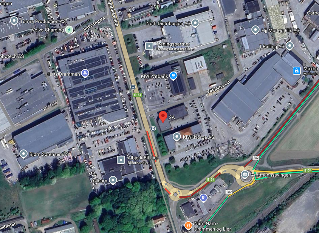 Kart over Vebjørns vei 2A, 3414 Lierstranda