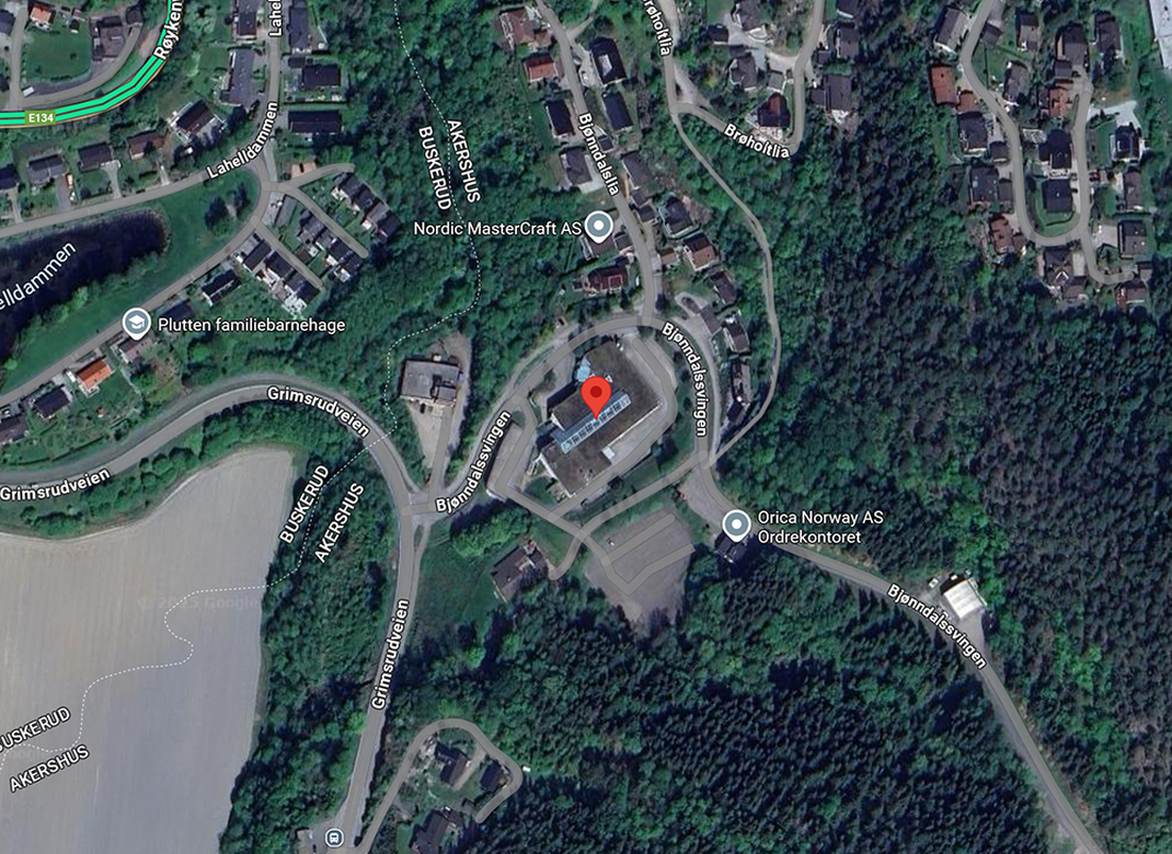Kart over Bjønndalssvingen 7, 3442 Hyggen