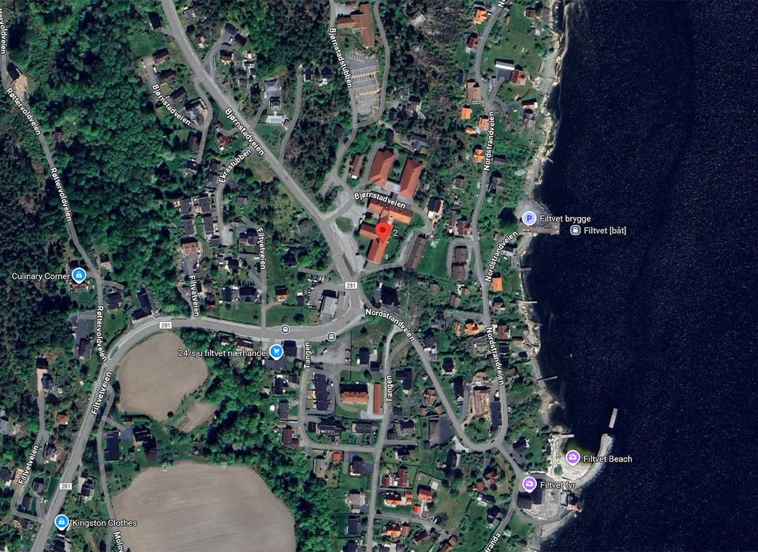 Bjørnstadveien 2 og 6, 3480 Filtvet. Kart.